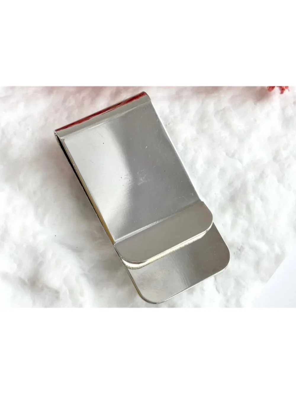 Natural Stone Inlaid Southwest Vintage Stainless Steel Money Clip
